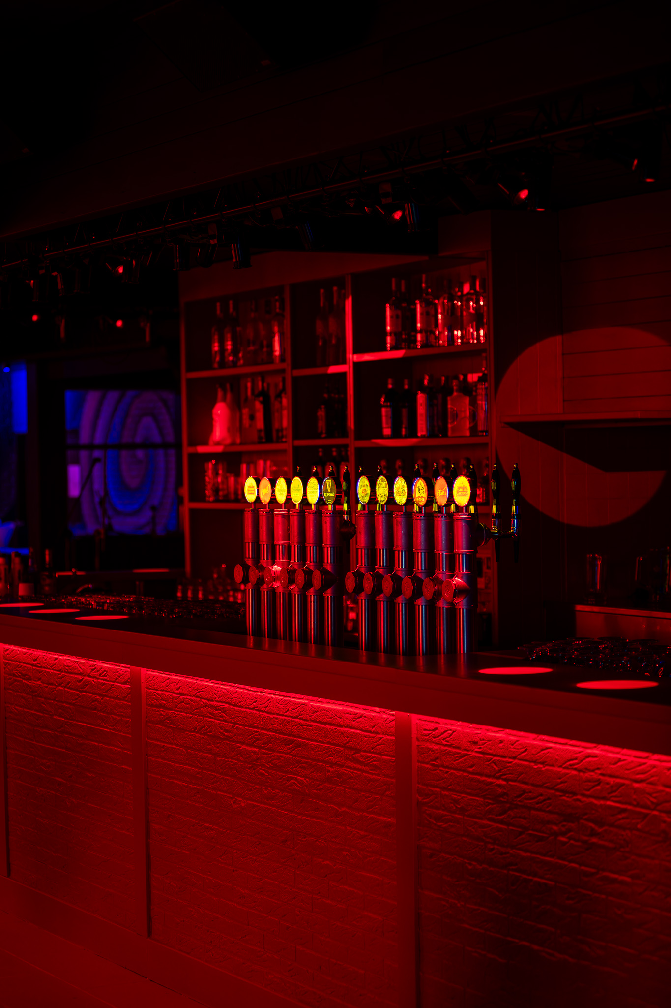 Le spine sul bancone del Black Horse Pub di Cermenate